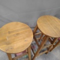 1571370-3 Barstolar, 5 st - trä, rund sits, 76 x 34 cm