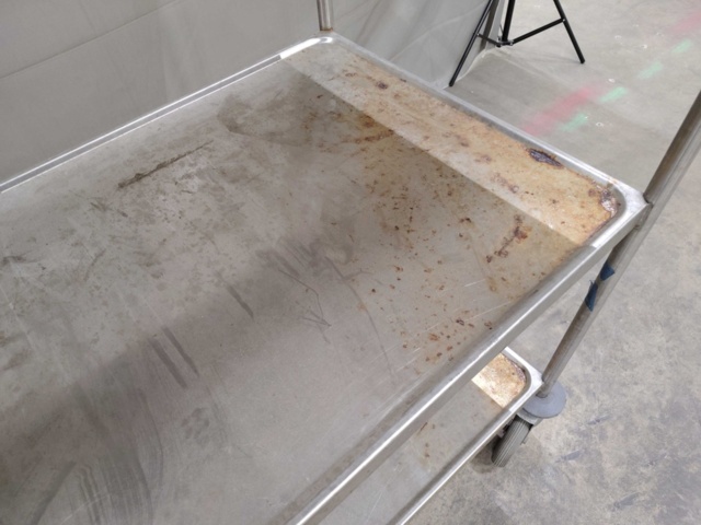 1571376-2 Serveringsvagn - 3 hyllplan, hjul, 109 x 60 x 122 cm