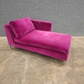 1570925-1 Fogia chaise longue in pink velvet