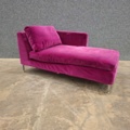 1570925-2 Fogia chaise longue in pink velvet