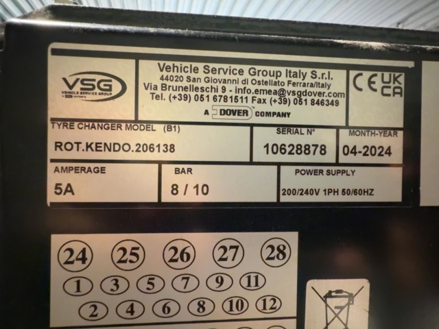 1531334-10 Tire machine with auxiliary arm - Rotary Kendo.Evo -2024