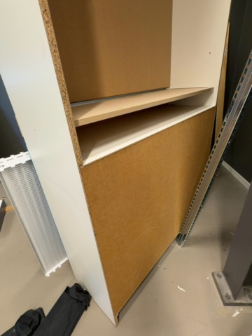 1529952-9 Shop fittings – cabinets with shelving systems and perforated panels
