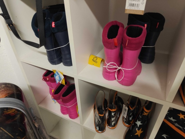 1485693-5 Collection of clothes, boots, suitcase, etc.