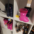 1485693-9 Collection of clothes, boots, suitcase, etc.