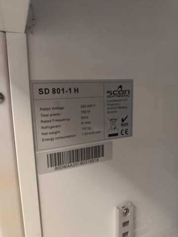 1485757-4 Display fridge - Scandomestic SD 801-1 H