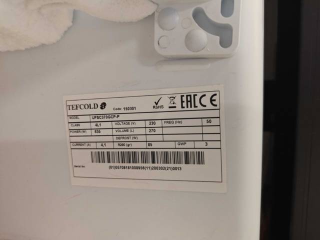 1485758-4 Freezer - Tefcold UFSC370GCP-P