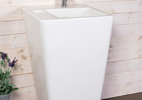 Alessi Dot porcelain washbasin with shelf and mixer - exhibition model