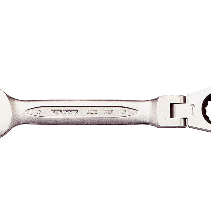 1571647-1 U-ring ratchet wrenches, 4 pcs - TengTools, 18 mm, articulated ring