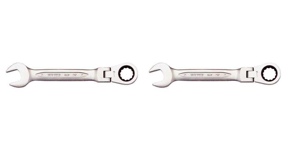 1571647-2 U-ringspärrnycklar, 4 st - TengTools, 18 mm, ledbar ring, spärrfunktion