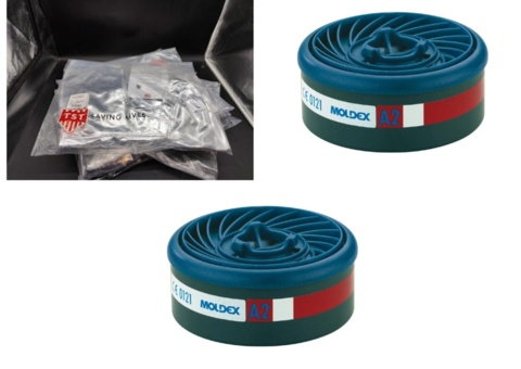 Safety equipment - TST heat protection hood and Moldex filters