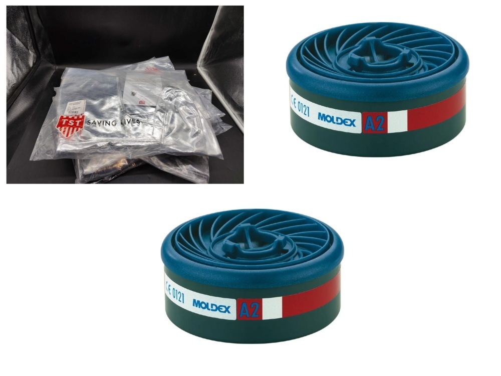 1571648-1 Safety equipment - TST heat protection hood and Moldex filters
