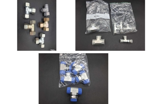Hydrauliska T-kopplingar och vinkelkopplingar - blandade dimensioner