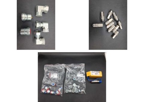 Hydraulic quick couplings and parking adapters
