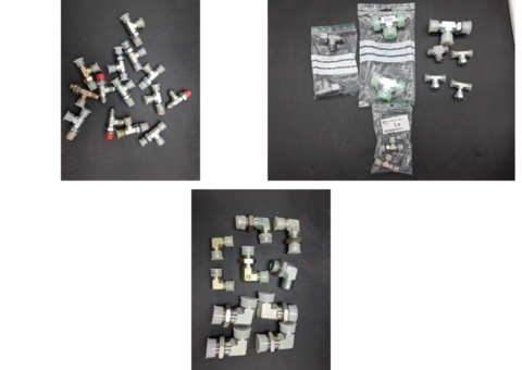 Hydraulic T-couplings and angle adapters - mixed models