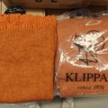 1564801-2 Wool blankets 2 pcs new - Klippan Gotland Orange