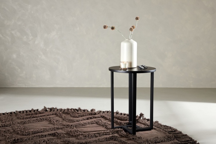1570055-1 Soffbord 40cm svart & lampa