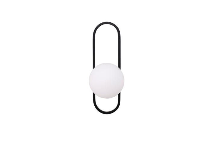 1570055-5 Soffbord 40cm svart & lampa