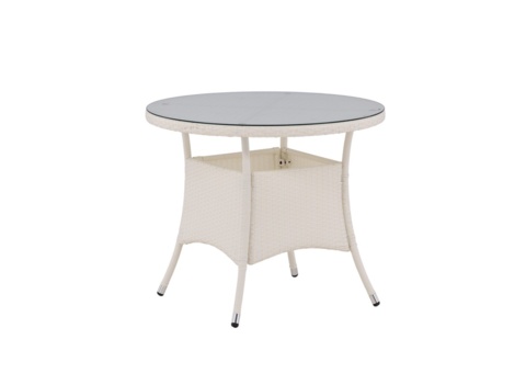 Runda matbord 90 cm vit