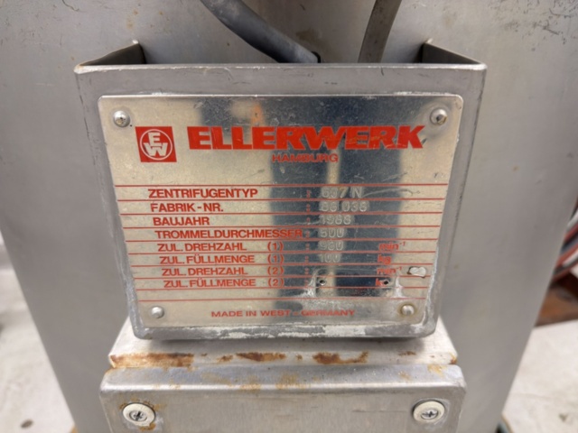 1566691-9 Centrifuge - Ellerwerk 637 N - 1988