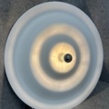 1436439-6 Lamp, side table and curtains with rails