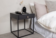 1570012 Bedside tables black 2pcs
