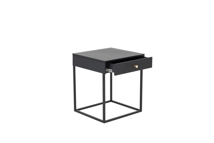 1570012-3 Bedside tables black 2pcs