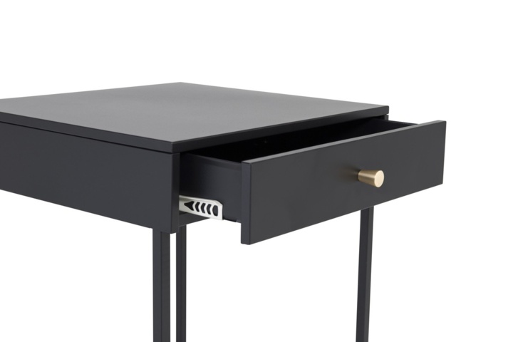 1570012-4 Bedside tables black 2pcs