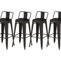 1570013-1 Bar stools black 4pcs