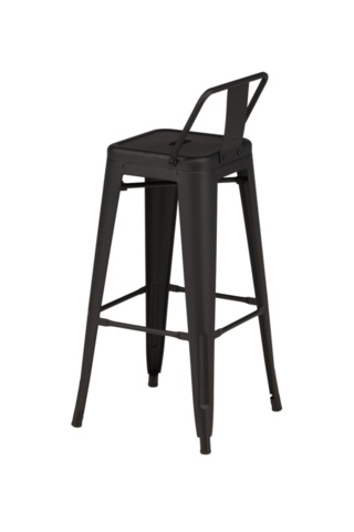 1570013-2 Bar stools black 4pcs