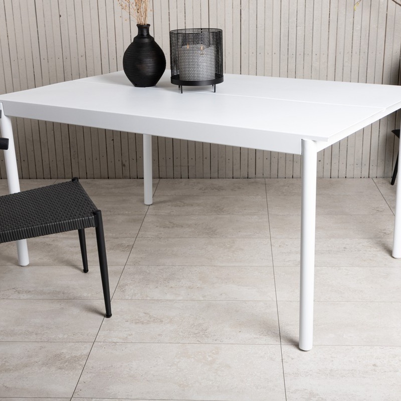 1570025-1 Matbord vit  aluminium