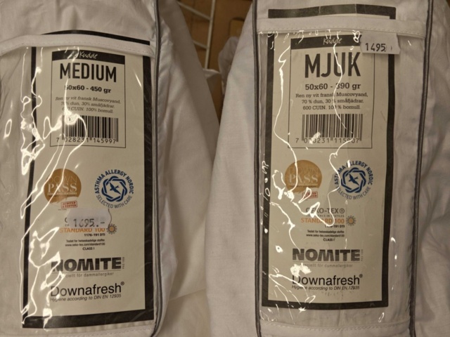 1564810-2 Dunkuddar 2st nya,  50 x 60 cm -  Norskt dun Medium / Mjuk
