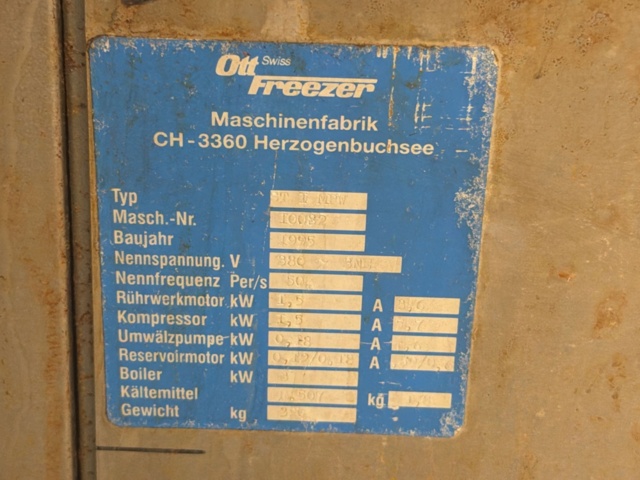 1566696-8 Professionell pastöriserings- och frysmaskin - Ott Swiss Freezer Master Pasto I-W
