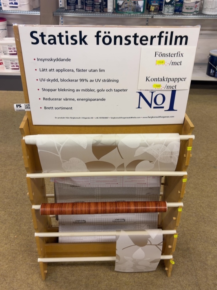 1530068-1 Displayställ med fönsterfilm och kontaktpapper