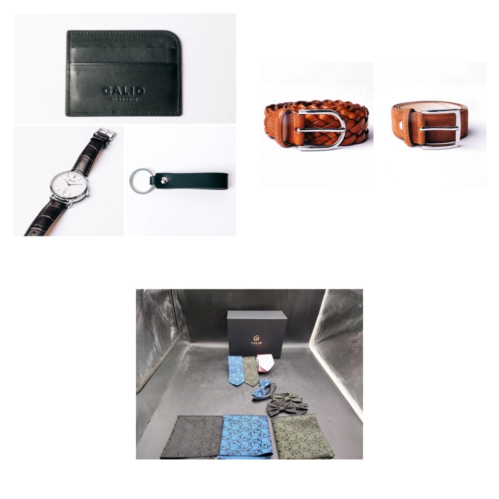 1572385-1 Accessory package with belts and ties, 3 lots - Galio of Sweden