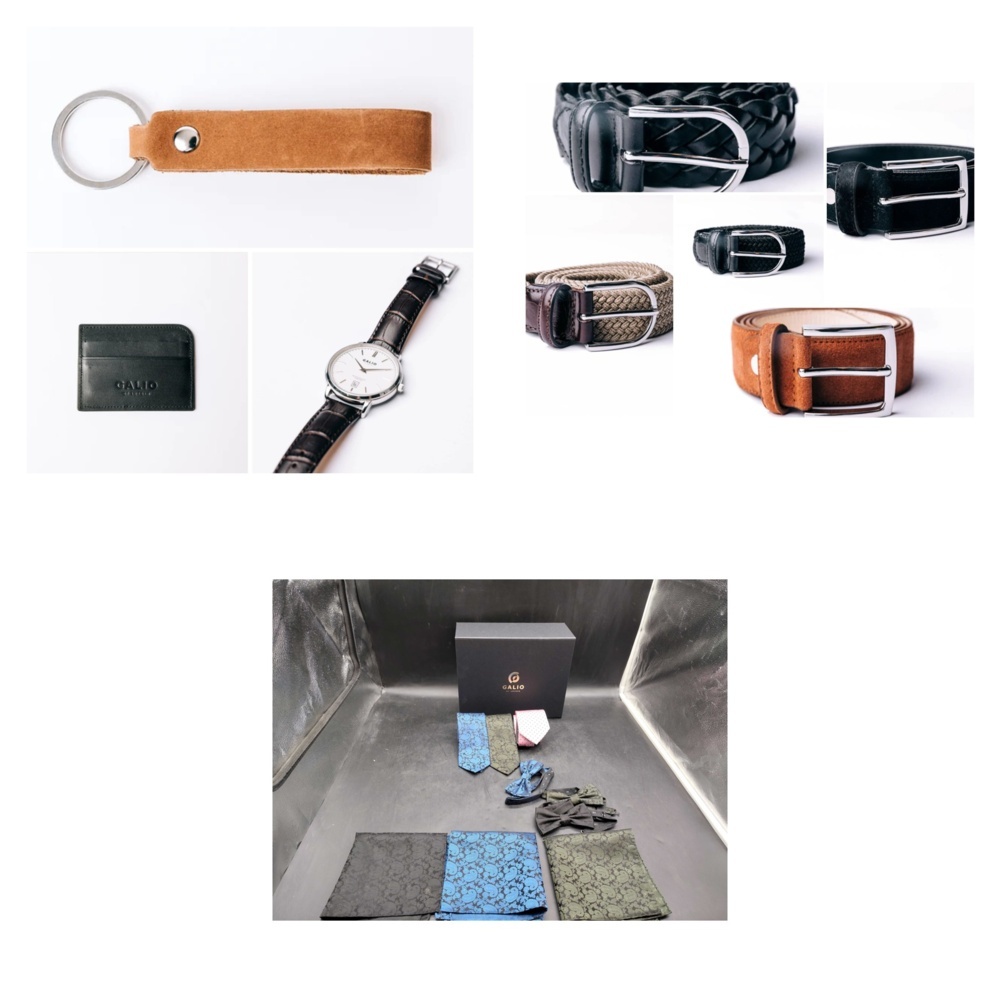 1572389-1 Accessory package with belts and ties, 3 lots - Galio of Sweden