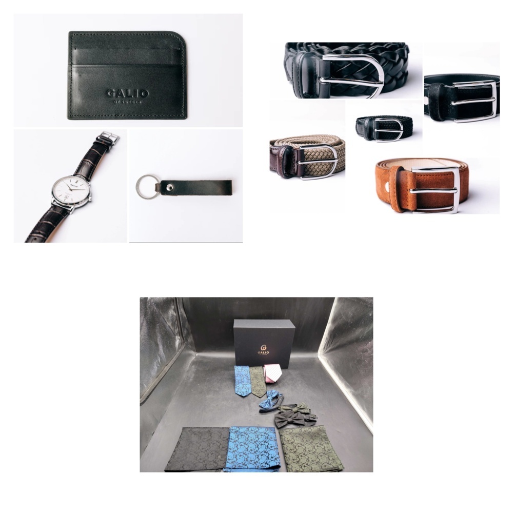 1572390-1 Accessory package with belts and ties, 3 lots - Galio of Sweden
