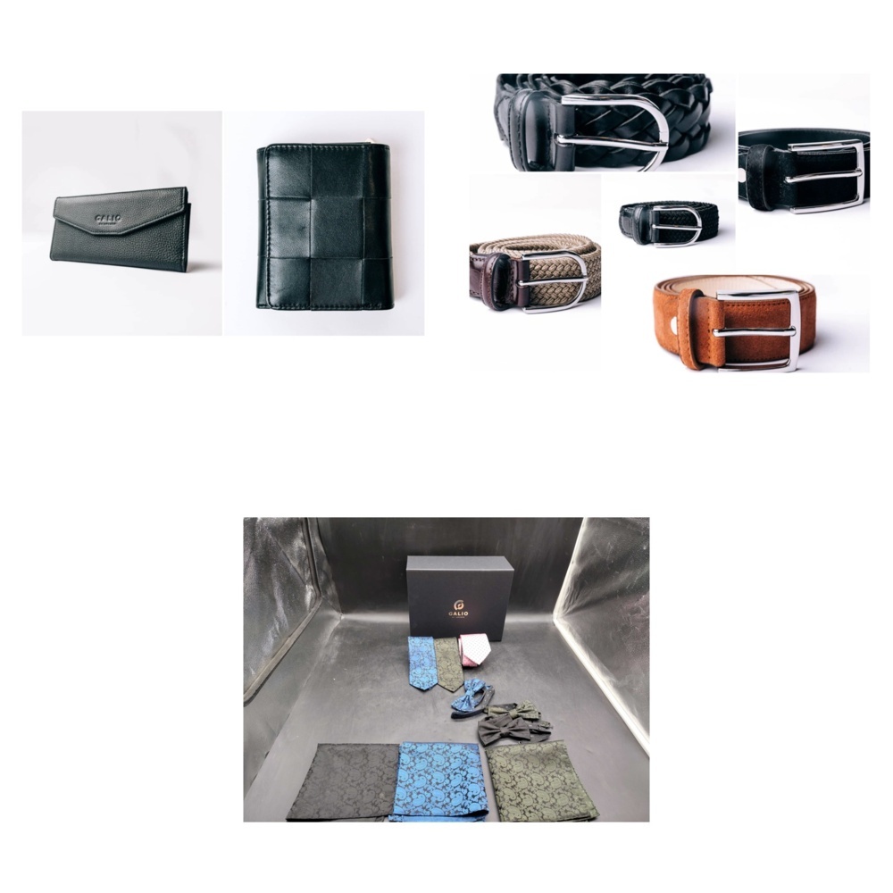 1572391-1 Accessory package with belts and ties, 3 lots - Galio of Sweden