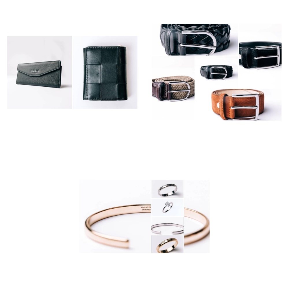 1572397-1 Accessory package with belts, 3 lots - Galio of Sweden