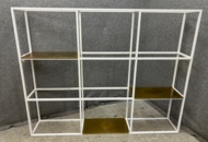 1546162 5 shelf sections with shelves in "brass"