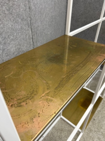 1546162-3 5 shelf sections with shelves in "brass"