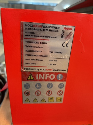 1511347-8 Plåtsax - Holzmann TBS 1050PRO