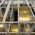 1546162-5 5 shelf sections with shelves in "brass"