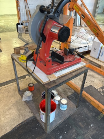 1511352-7 Kap- och geringssåg med hyllvagn - Ridgid 590
