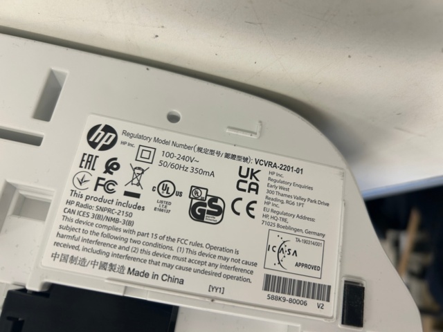 1544881-7 HP DeskJet 2800 series printer