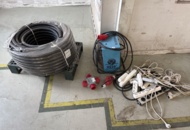 1511361 Workshop equipment - construction fan, hose, couplings and power strips