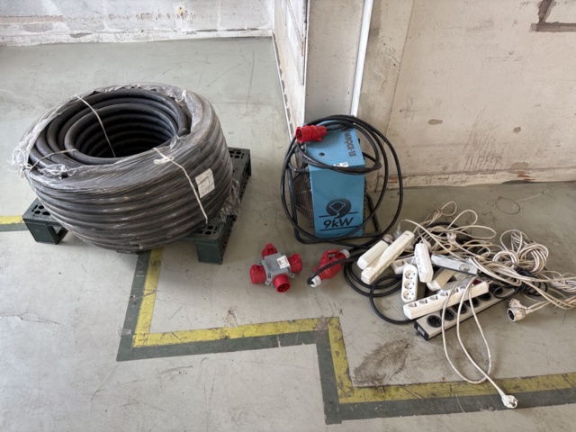 1511361-1 Workshop equipment - construction fan, hose, couplings and power strips