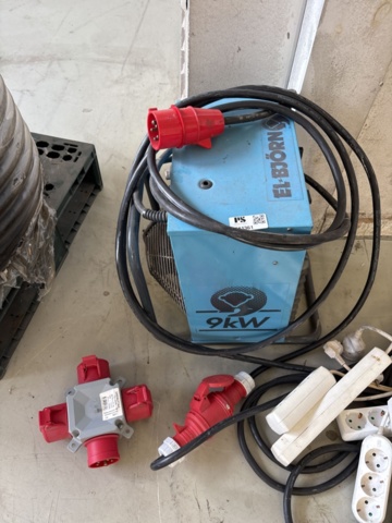 1511361-3 Workshop equipment - construction fan, hose, couplings and power strips
