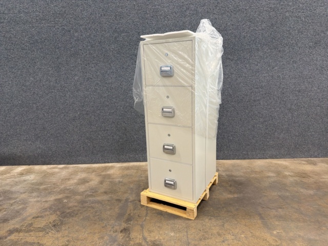 1572565-2 Brandklassat mappskåp SHELL 90 min. nyckellås, 1500x520x680 mm, 4 lådor