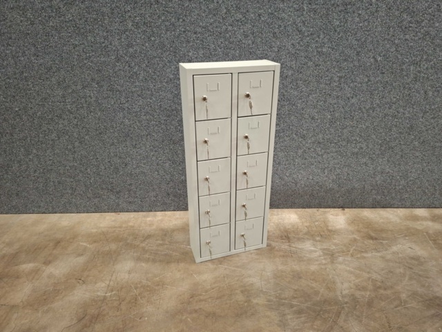 1572542-2 Värdefackskåp MULTICUBE 10 fack, 1008x412x150 mm, ljusgrå