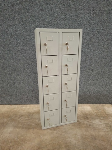 1572542-3 Värdefackskåp MULTICUBE 10 fack, 1008x412x150 mm, ljusgrå